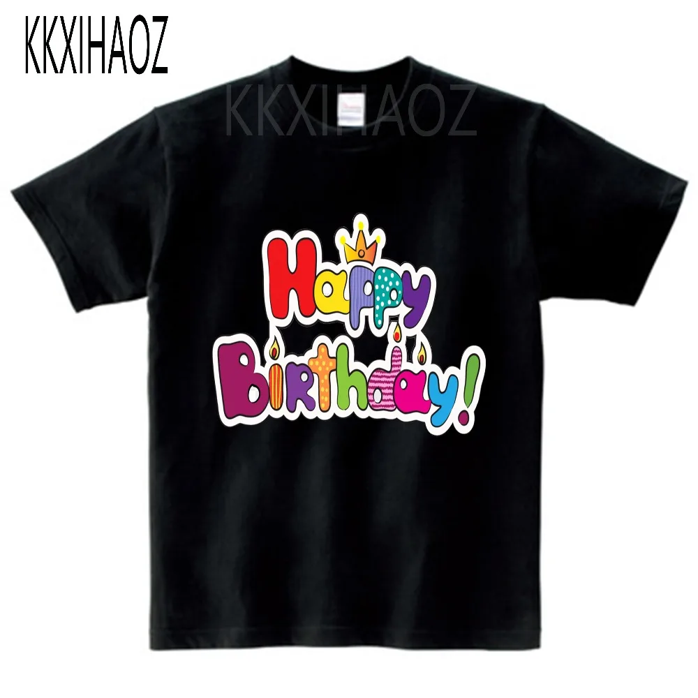 Рождественская футболка для мальчиков на день рождения 1 2 3 4 5 6 7 8 9 лет хлопковая