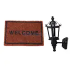 Черсветодиодный светодиодная настенная лампа и напольный коврик для кукольного домика 112, миниатюрная мебель для кукольного домика