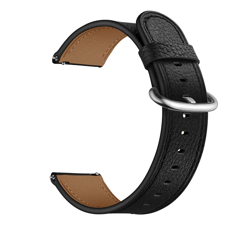 3 цвета 22 мм для женщин и мужчин быстрый выпуск для samsung gear S3 натуральная кожа светло-синий желтый черный заменить Мужские t часы ремешок - Цвет ремешка: Black