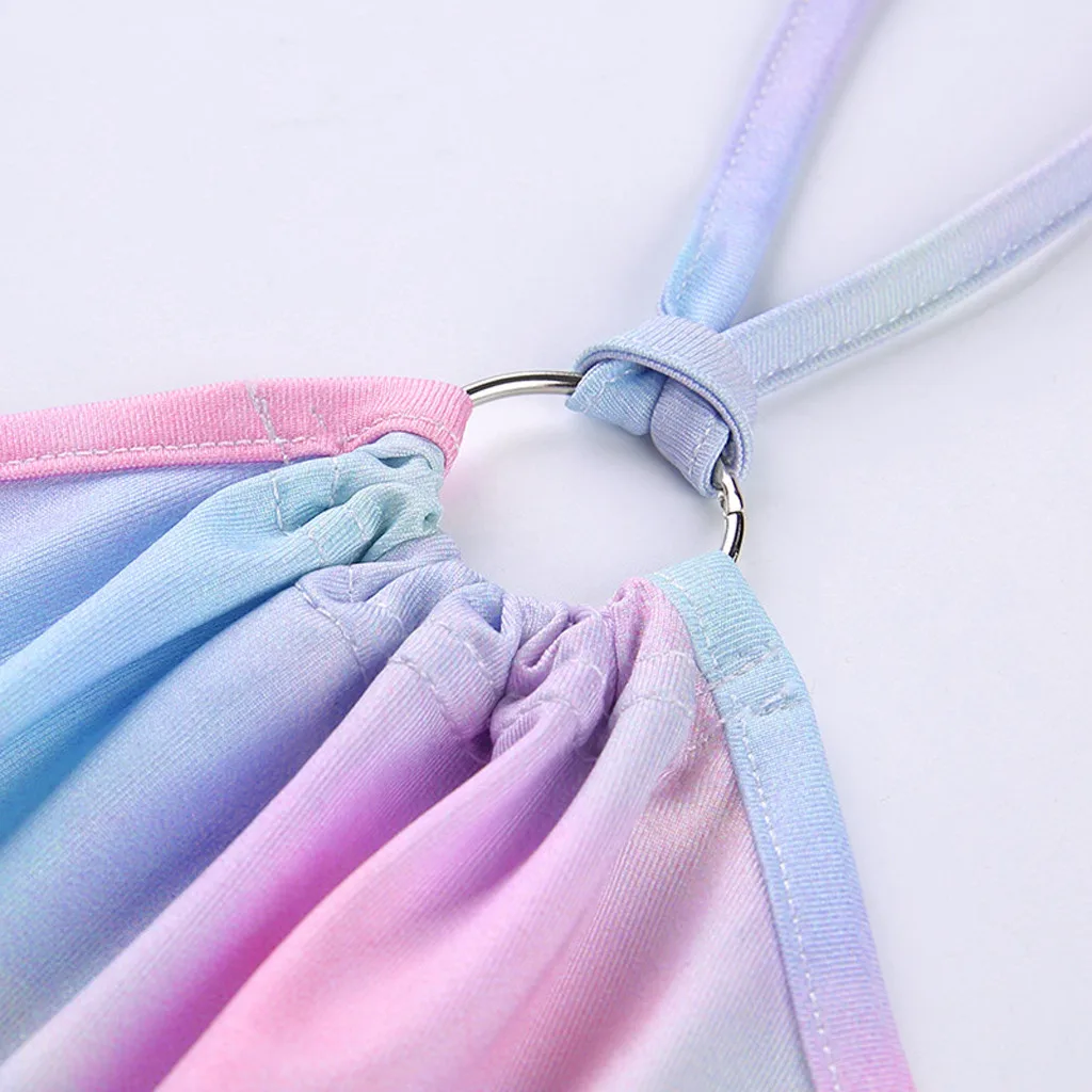 Градиентная летняя футболка без рукавов для женщин Новое поступление модная с