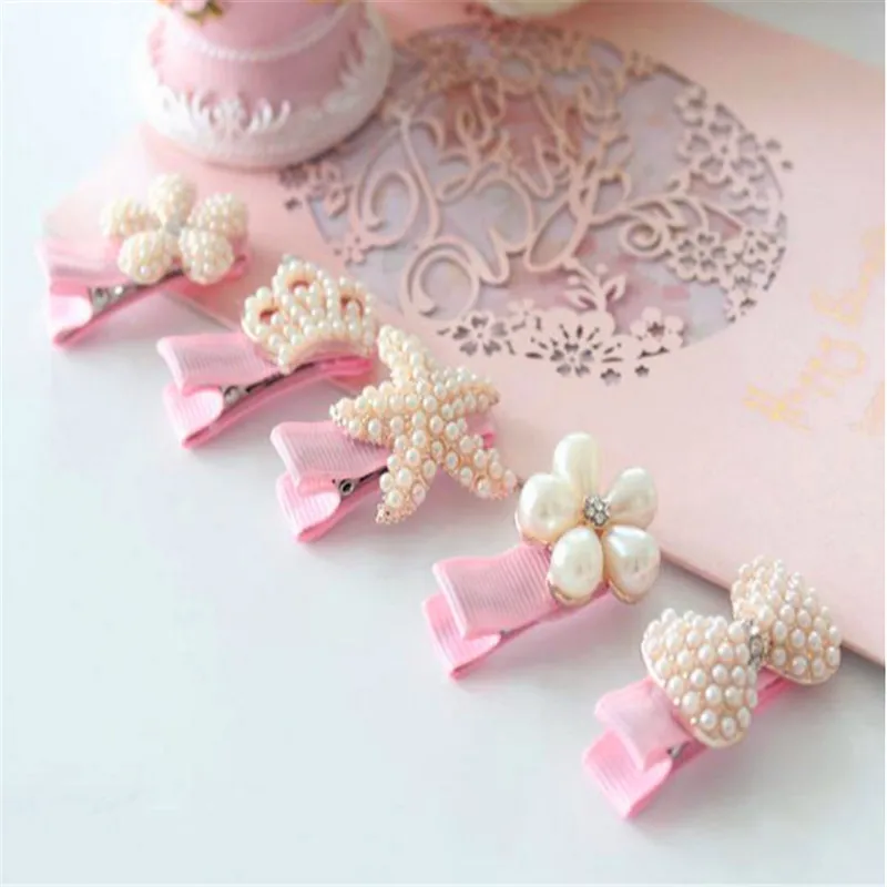 1 шт. детская заколка для волос с жемчугом|Шпильки и заколки волос| |