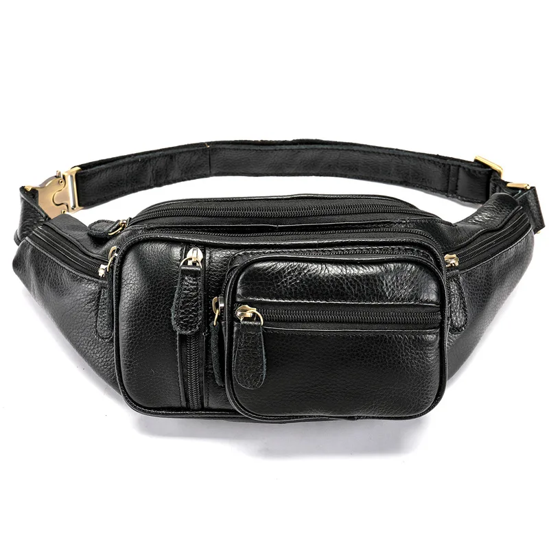 Поясная сумка Fanny Pack для мужчин нагрудная Сумочка на плечо из натуральной кожи
