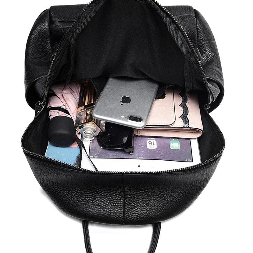Повседневное кожаный рюкзак женский 2019 простой Back Pack Высокое качество корова Для