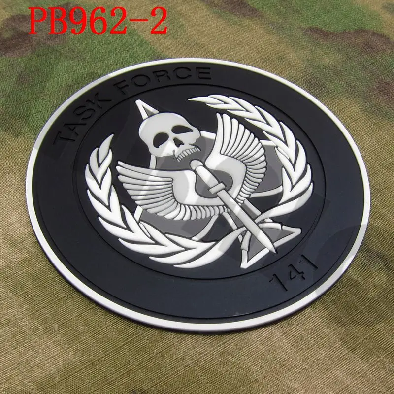3D ПВХ патч 10 см черный Ops TASK FORCE 141 Резиновый патч