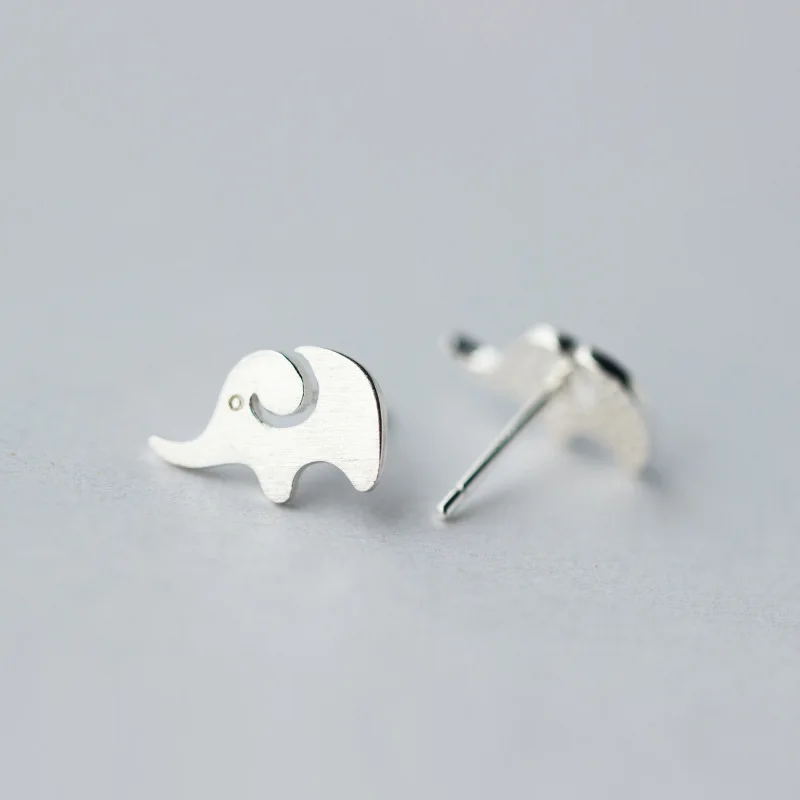 

MloveAcc Cute Animal 925 Sterling Silver Earrings Fashion Personality Elephant Sweet Female Earrings for Women Girls