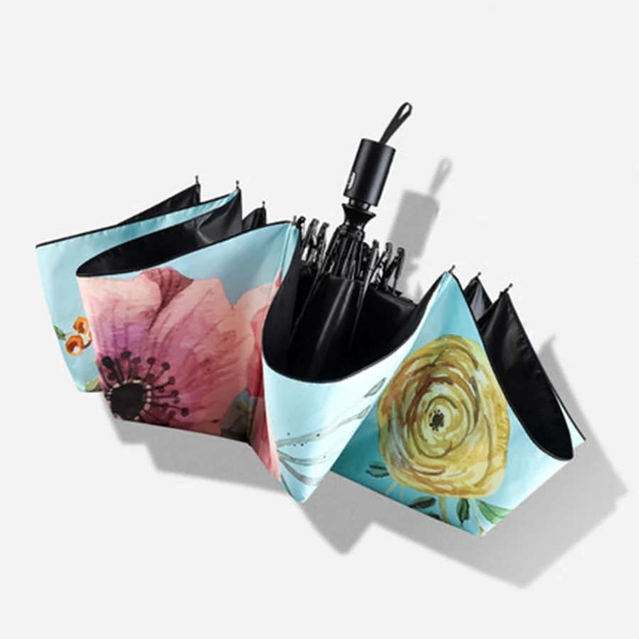 Складной зонт заднего вида двухслойный портативный Зонт с защитой от