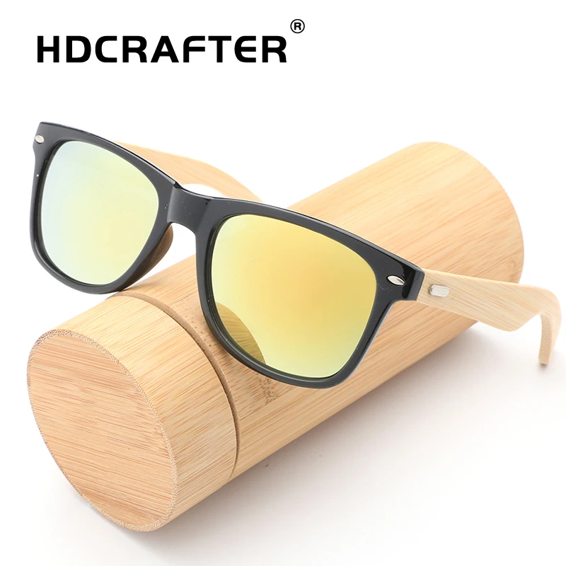 HDCRAFTER классические квадратные солнцезащитные очки Женские бамбуковые деревянные солнцезащитные очки мужские высококачественные Квадратные Зеркальные Солнцезащитные очки Брендовые дизайнерские