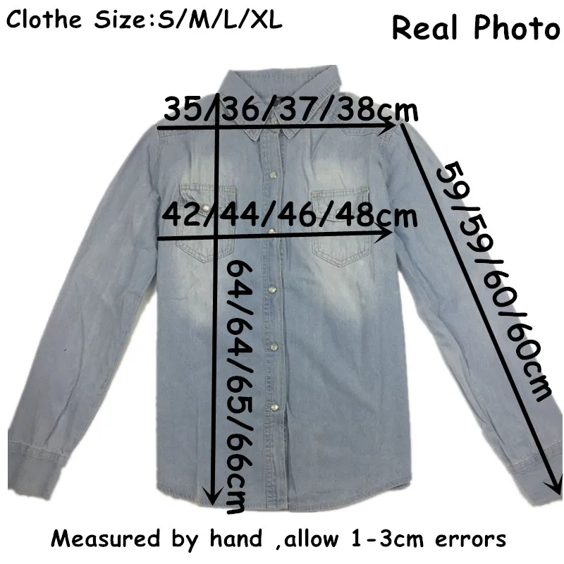 Женские джинсовые рубашки джинсовая рубашка с карманами Повседневная Джинсовая
