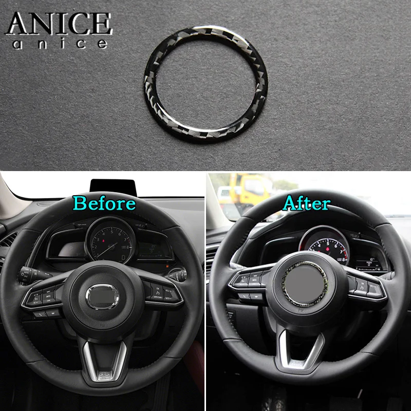 Углеродное волокно+ искусственная руль круг крышка подходит его для Mazda6 ATENZA Mazda3 Axela mazda2 CX-5 CX-3 MX-5