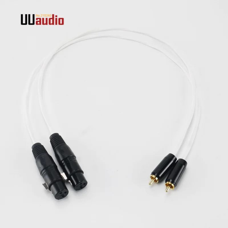2 шт. пара высококачественный посеребренный медный HIFI RCA для XLR/Male-Female Аудио кабель