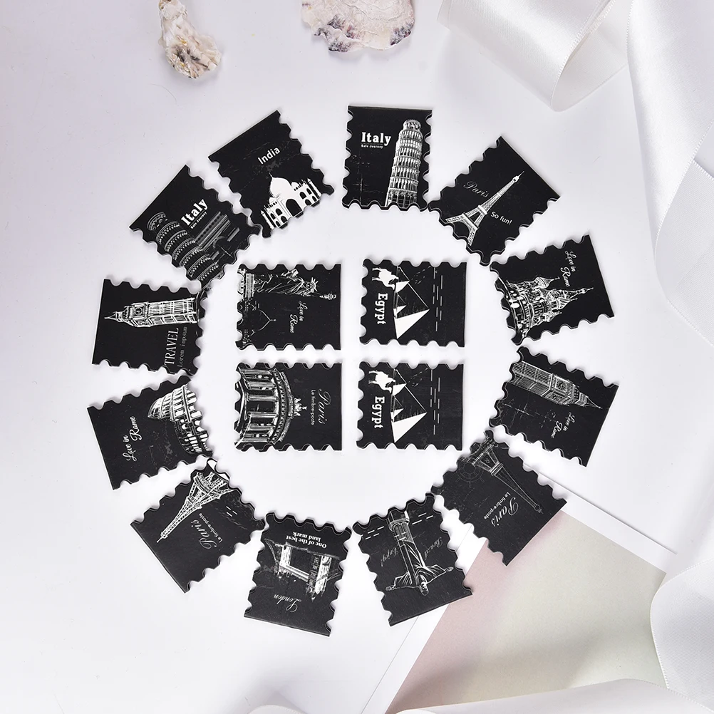 4 шт. винтажные бумажные маркеры в виде Парижской башни фосфоресцирующие