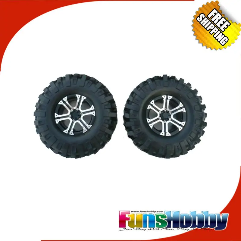 Одна пара колес и шин из сплава 1 9 набор для D90 D110 SCX10 CC01 Scale Rock Crawler Truck бесплатная