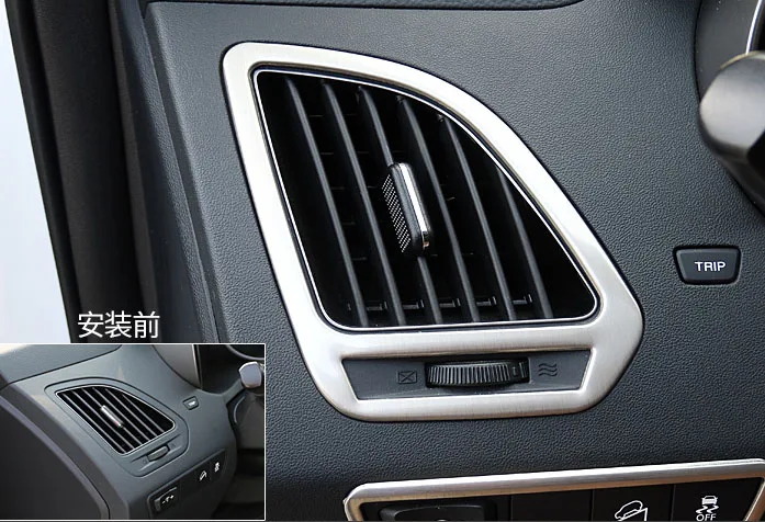 2pcs for hyundai IX35 Dashboard air conditioner air outlet Light box Patch sticker