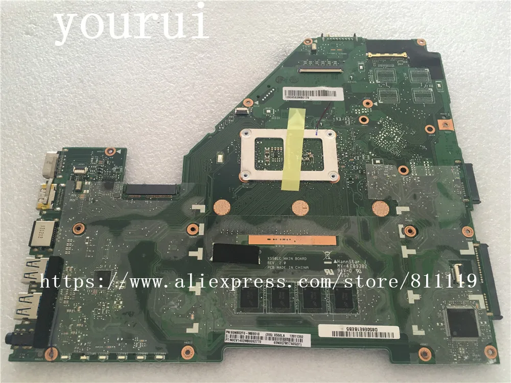 Yourui X550LC 4 Гб i5 4200u материнская плата для ноутбука ASUS X550LA A550L ноутбук качество
