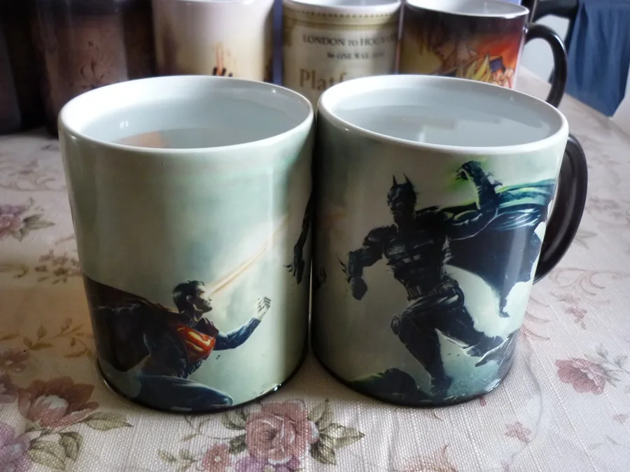 Batman vs Superman Звездные войны/Dragon Ball Z/Бэтмен против Супермена/Ходячие мертвецы/Капитан Америка кружка реактивная Волшебная меняющая цвет кружка кофейная чашка - Цвет: Batman vs Superman