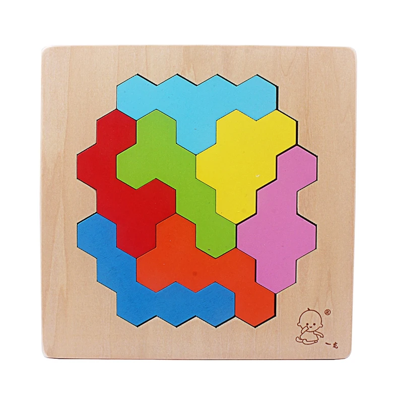 Деревянные детские игрушки Красочные улей головоломки геометрическая форма