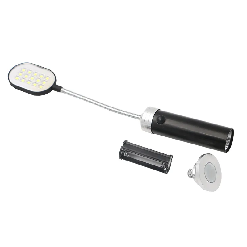 SANYI 15 SMD светодиодный гибкий фонарик для чтения, вращение на 360 градусов, магнитное рабочее освещение для учебы, настольная лампа, удобное использование AAA