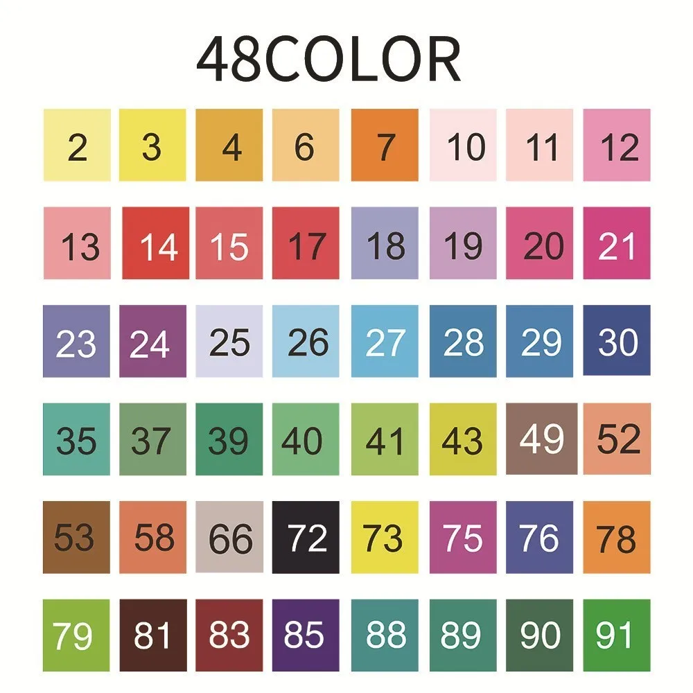 Sta 12/24/36/48/80 Colors Dual Tips Brush Marker Pen 0.4mm Fineliner Watercolor Sketch Marker Pen For Drawing Manga Art Supplies - Color: 48 Colors Set