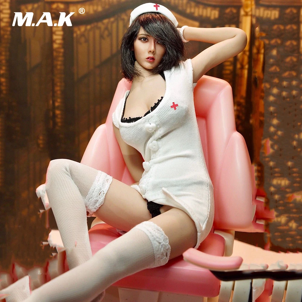 

1/6 Sexy Nurse Uniforms Figure Model Female Clothes Set for 12" Female PH JO UD LD Body