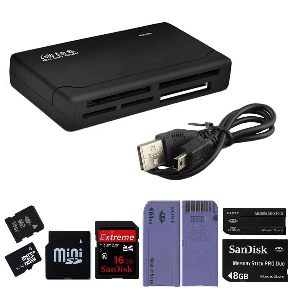 Высокоскоростной Универсальный USB 2 0 кард ридер для всех цифровых карт памяти CF SD