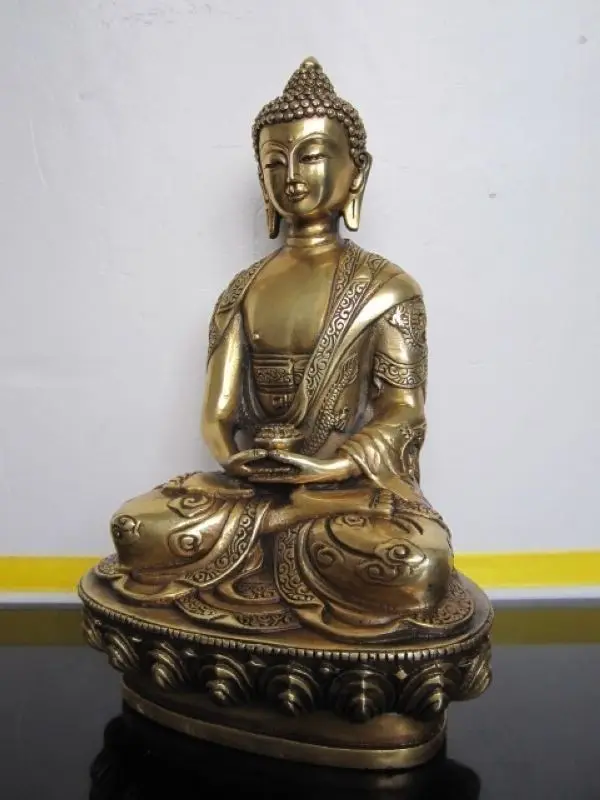 Тибетские Будды Amitabha Бронзовая статуя Будды|Статуи и скульптуры| |