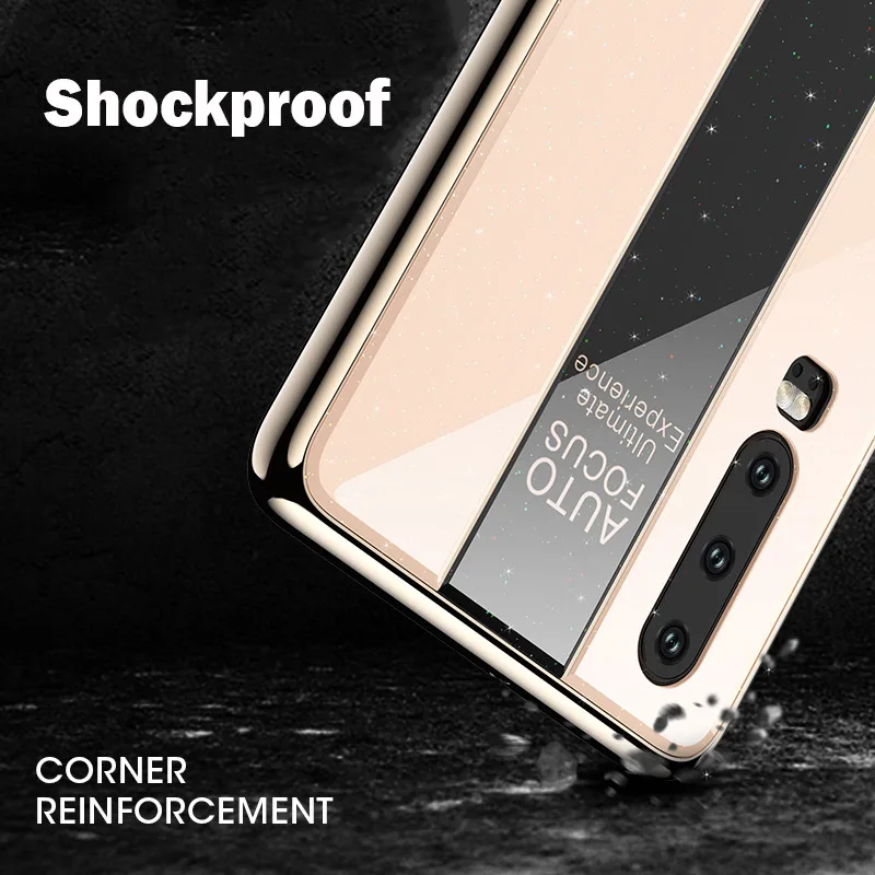 Чехол для Huawei P30 Pro Мягкий силиконовый чехол с органическим стеклом P20 Lite Mate 20