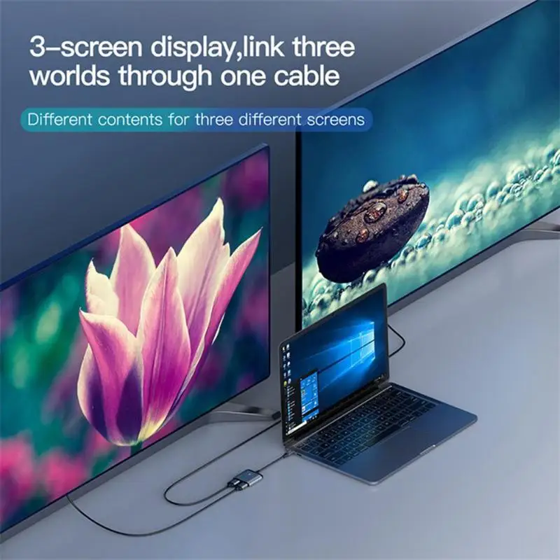 Baseus USB C к HDMI адаптер тип-c к двойному HDMI 4K дисплей PD Быстрая Зарядка адаптер концентратор док-станция Concerter Кабель