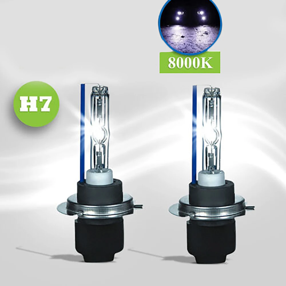 Белый 2 шт 35 Вт H7 HID Ксеноновые Сменные лампы, головной светильник, лампа TXVSO8, светильник 4300 К 6000 К 8000 К 10000 К, высокая мощность, автомобильный светильник - Испускаемый цвет: Белый