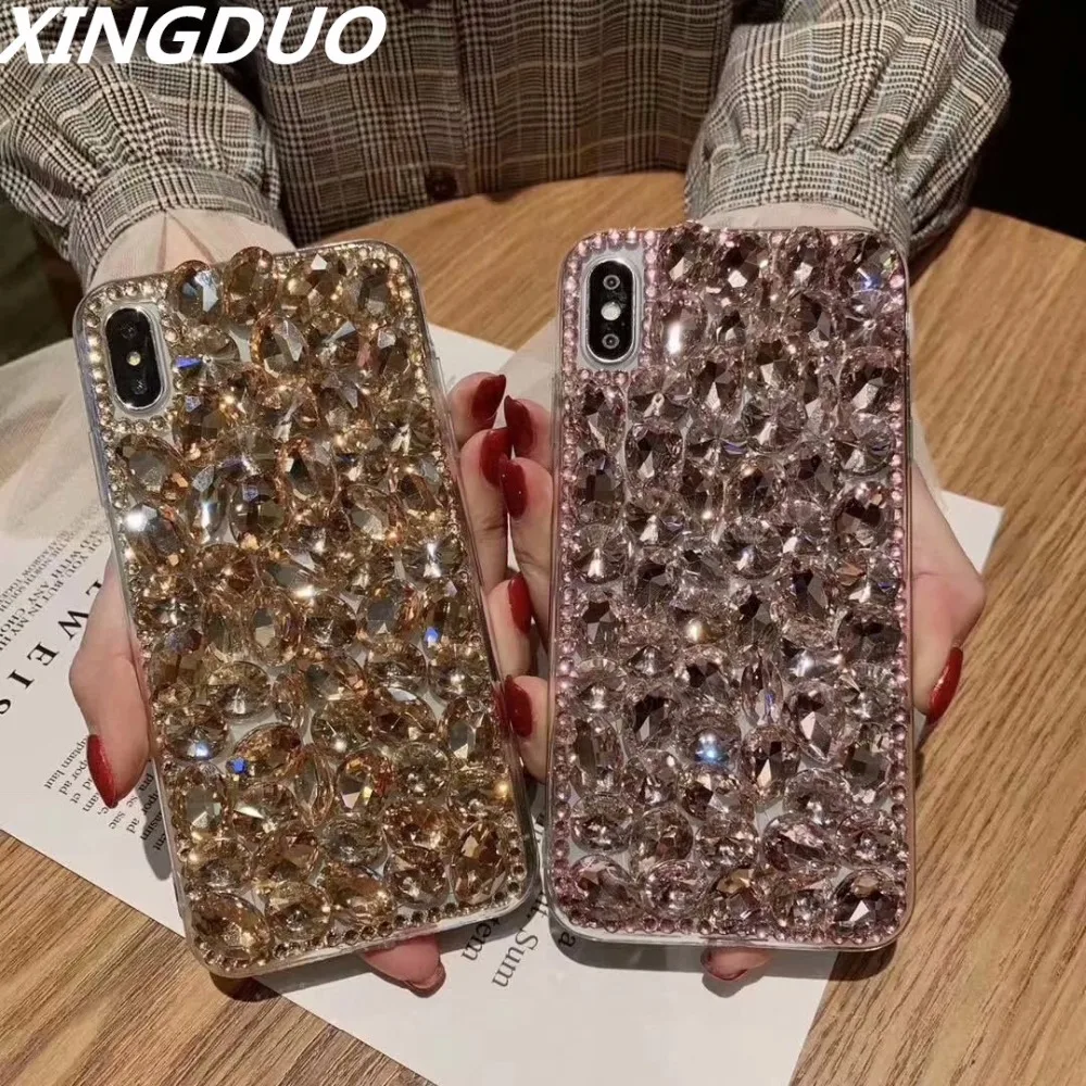 XINGDUO супер роскошный блестящий чехол со стразами для Samsung S10 S9 S8 plus S7 Edge Note 9 /J5 2017