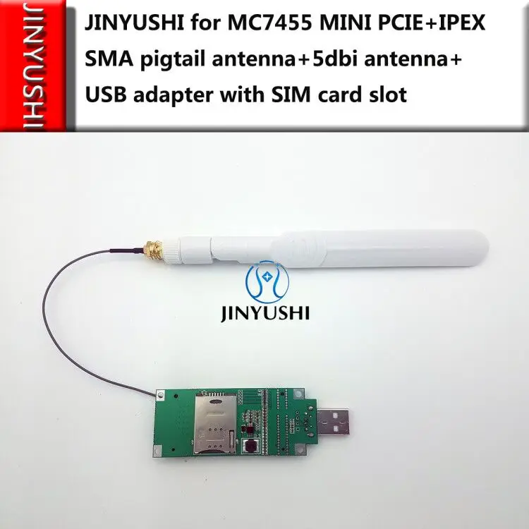 Мини-PCIE + MINI PCIE USB адаптер для Sierra Wireless MC7455 IPEX SMA Пигтейл/провод антенны 5dbi антенна