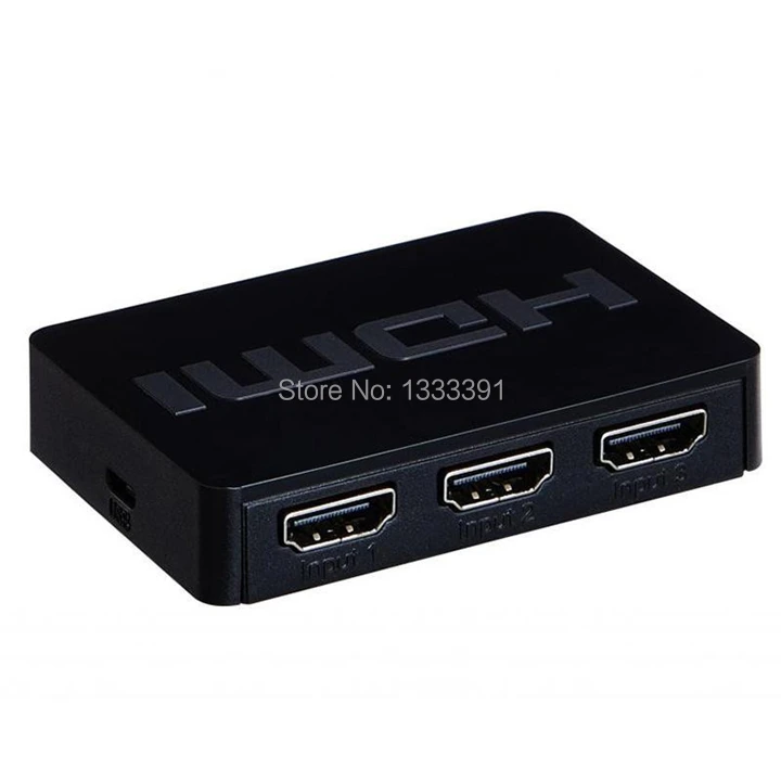 5pcs Wholesale 3 ports Mini HDMI Switch 3x1 Switcher with remote control full 3D 1080P Support Free shipping |