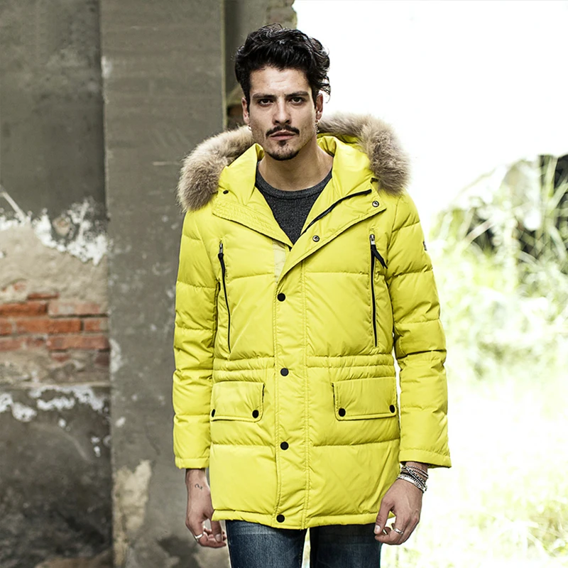 90% белые куртки на утином пуху мужские толстые теплые зимние для мужчин