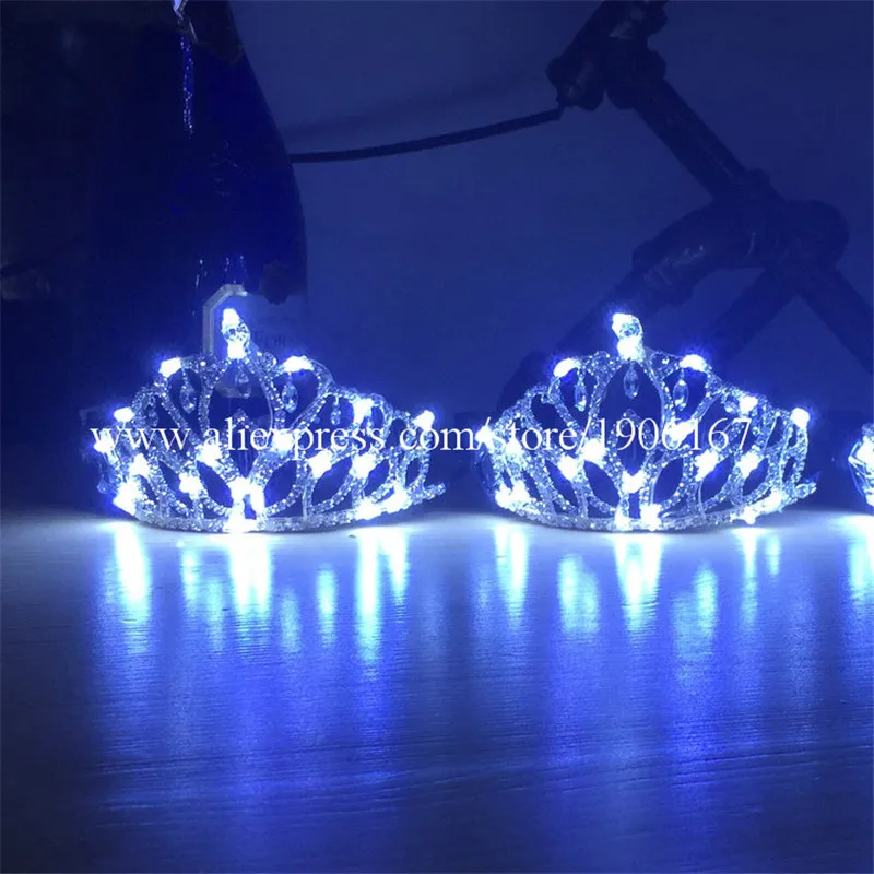 Модный светодиодный светящийся головной убор свадебная корона для вечеринки