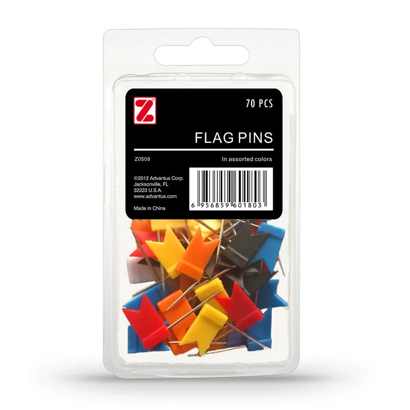 

Colored Red Flag Map Pin Cork KT Board Labeling 70PCS