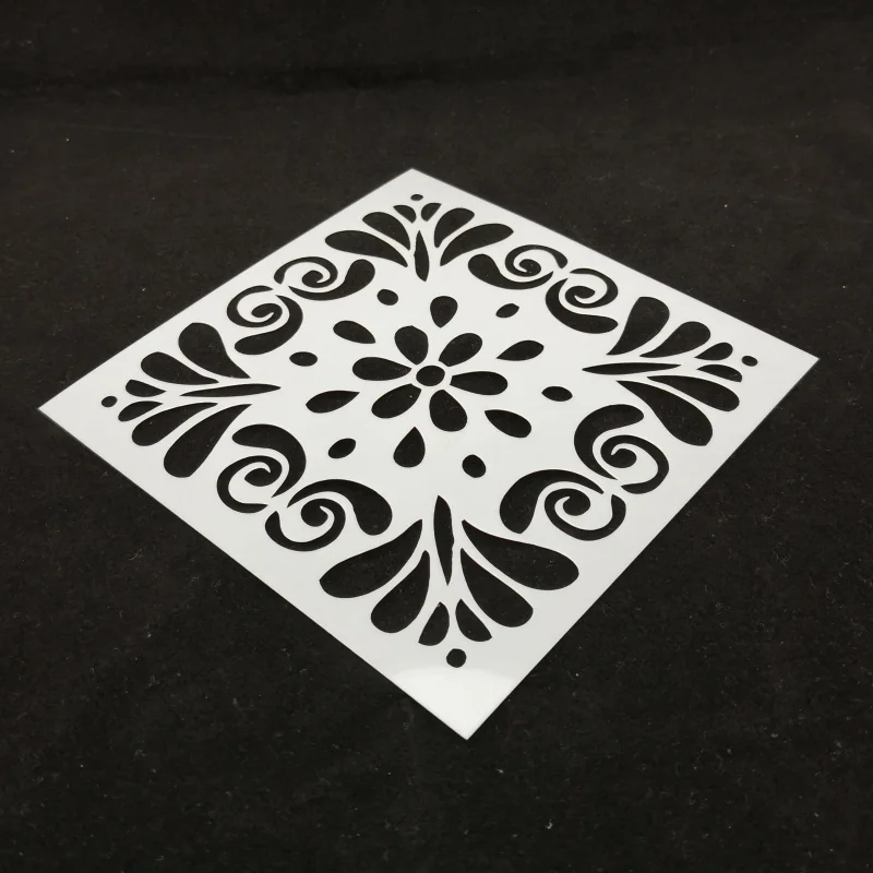 

15*15 Retro flower pvc Layering Stencils for Diy scrapbook coloring,painting stencil,home decor diy etc. Product image