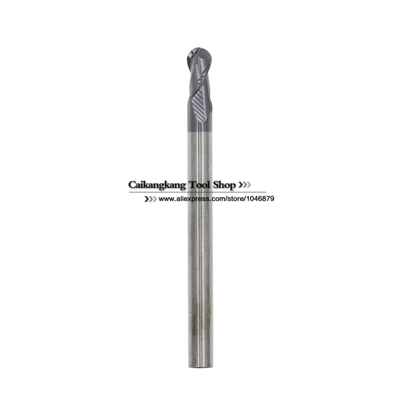 

New 2 Flute Head: 8mm Tungsten steel cutter Carbide Ball End Mills CNC milling Highest cutting hardness: 65HRC R4*8*16*100mm