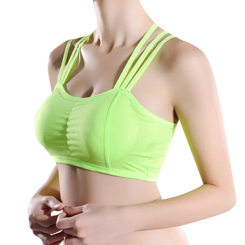 Женский спортивный бюстгальтер для тренировок йоги фитнеса майка топ стрейч