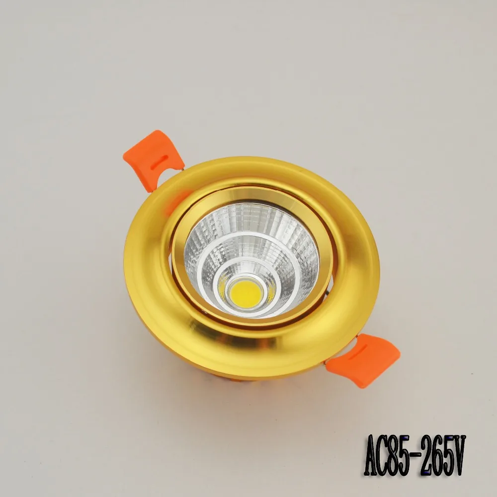 Золотой алюминиевый корпус Newes светодиодный COB потолочный светильник 5 Вт 7 10WCOB