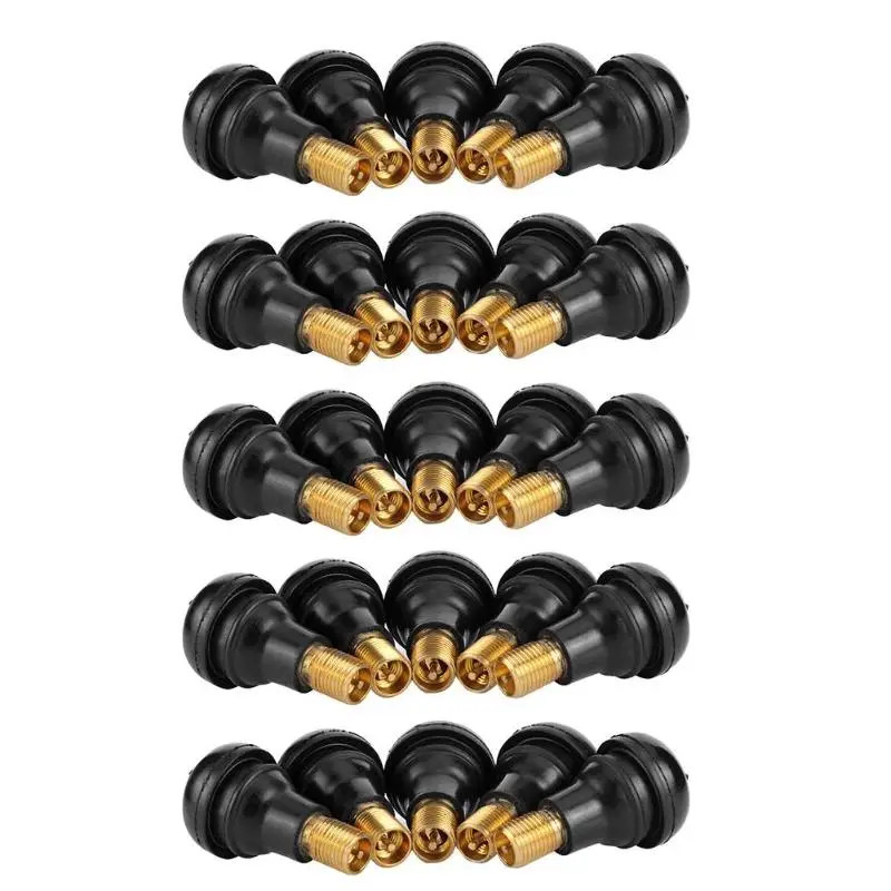 VODOOL 10Pcs Universal TR412 Snap-in Rubber Car Vacuum Tire Tubeless Tyre Valve Stems For Auto Motorcycle ATV Wheel Accessories