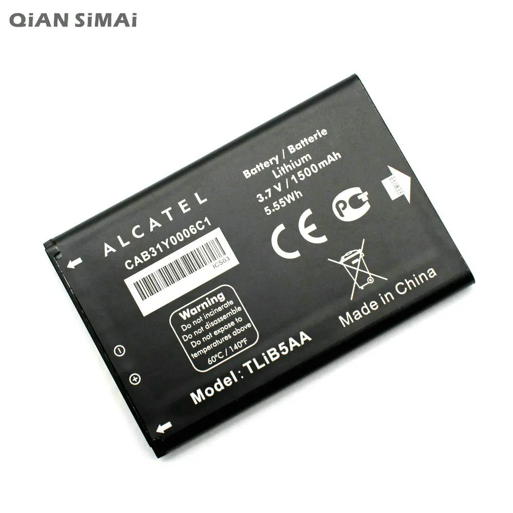 Новый аккумулятор TLiB5AA для Alcatel One Touch 993 995 996 OT993 OT995 OT996 100% высококачественный