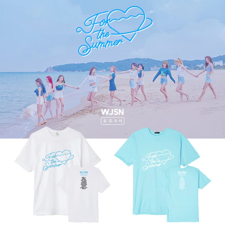 WJSN летняя футболка с коротким рукавом для девушек альбома на лето новая одежда