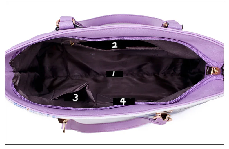 MIWIND New Women Handbag PU Leather Female Bags Fashion Shoulder Bag High Quality 6-Piece Set Designer Brand Bolsa Feminina