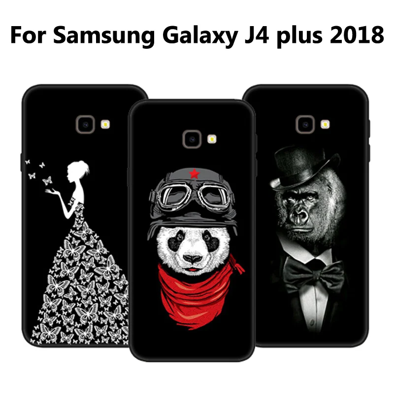 Чехол для Samsung Galaxy J4 Plus 2018 силиконовые чехлы телефонов с мультяшным рисунком