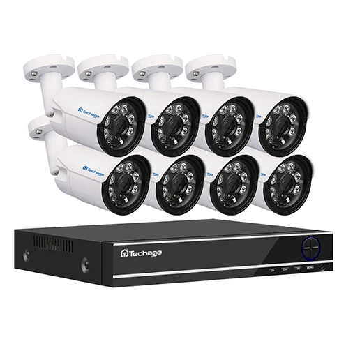 Белый Techage XMeye 8CH 4.0MP AHD DVR камера комплект 4MP HDMI ночного видения P2P камера видеонаблюдения системы безопасности CCTV комплекты 2 ТБ HDD - Цвет: Белый