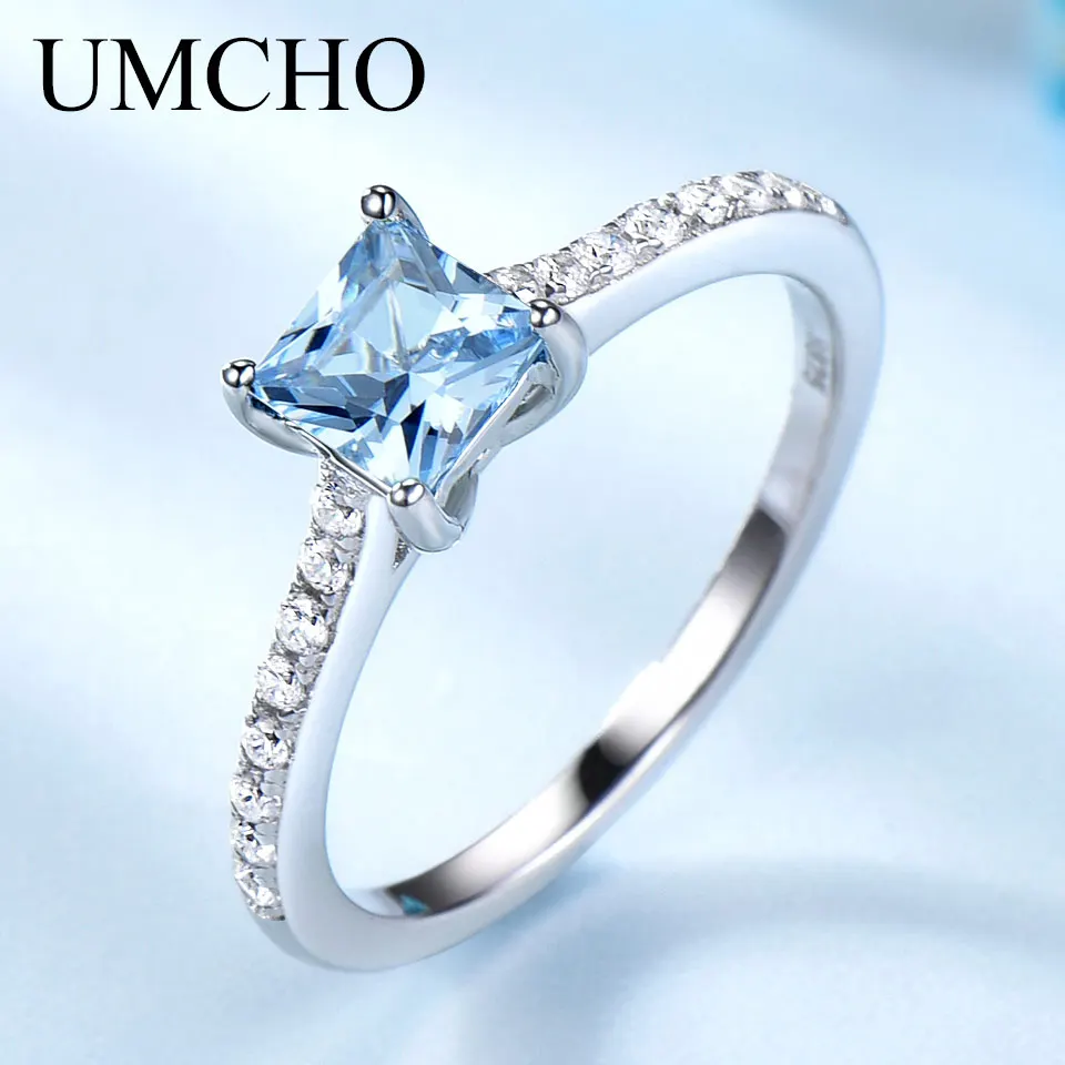 Женское кольцо из серебра 925 пробы с голубым топазом|ring 925|ring forrings for women |