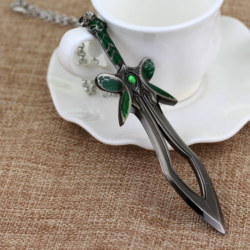 HANCHANG Butterfly Sword Necklace Game Series DOTA 2 Weapon Pendants Necklaces men necklace collares Hip Hop Jewelry | Украшения и