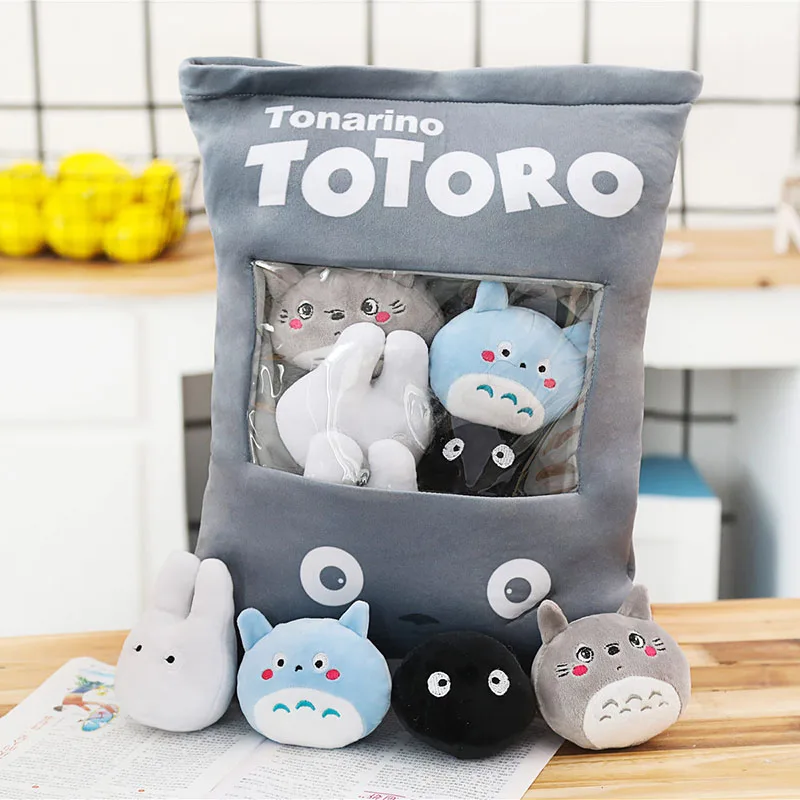 a bag of totoro plush toys 8 pcs my neighbour soft doll stuffed cartoon anime animal kids pillow | Игрушки и хобби