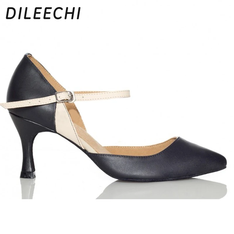 Женские туфли для латиноамериканских танцев DILEECHI из натуральной кожи на высоком