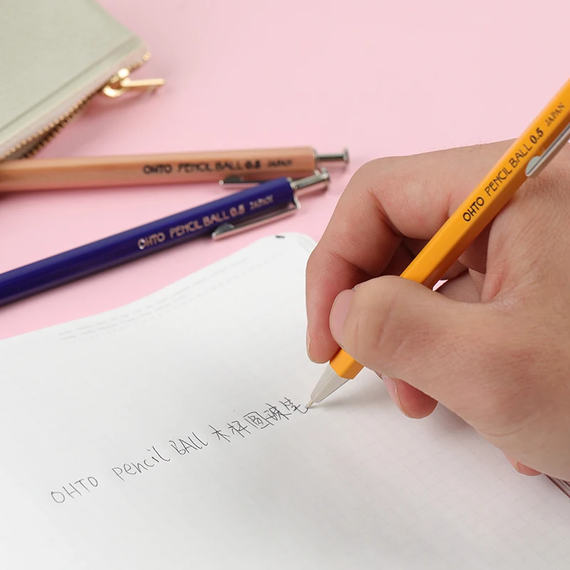 Японский OHTO Карандаш Шариковая цветная деревянная шариковая ручка для бизнеса