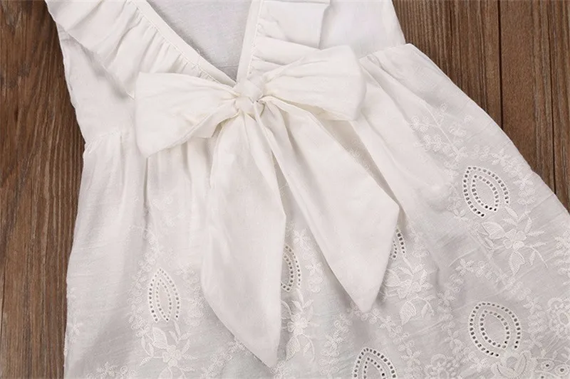 2017 летнее платье принцессы для девочек белые кружевные вечерние платья с
